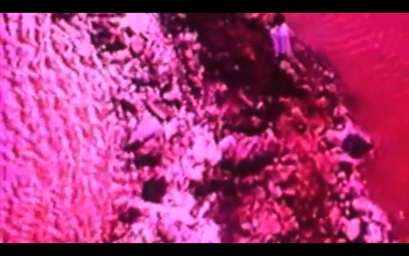 Robert Smithson, Spiral Jetty, 1970. The Great Salt Lake, Utah. “SPIRAL JETTY 1970 EXTRACTION MOVIE,” Uploaded by spacepointtopoint on Jan 24, 2011.