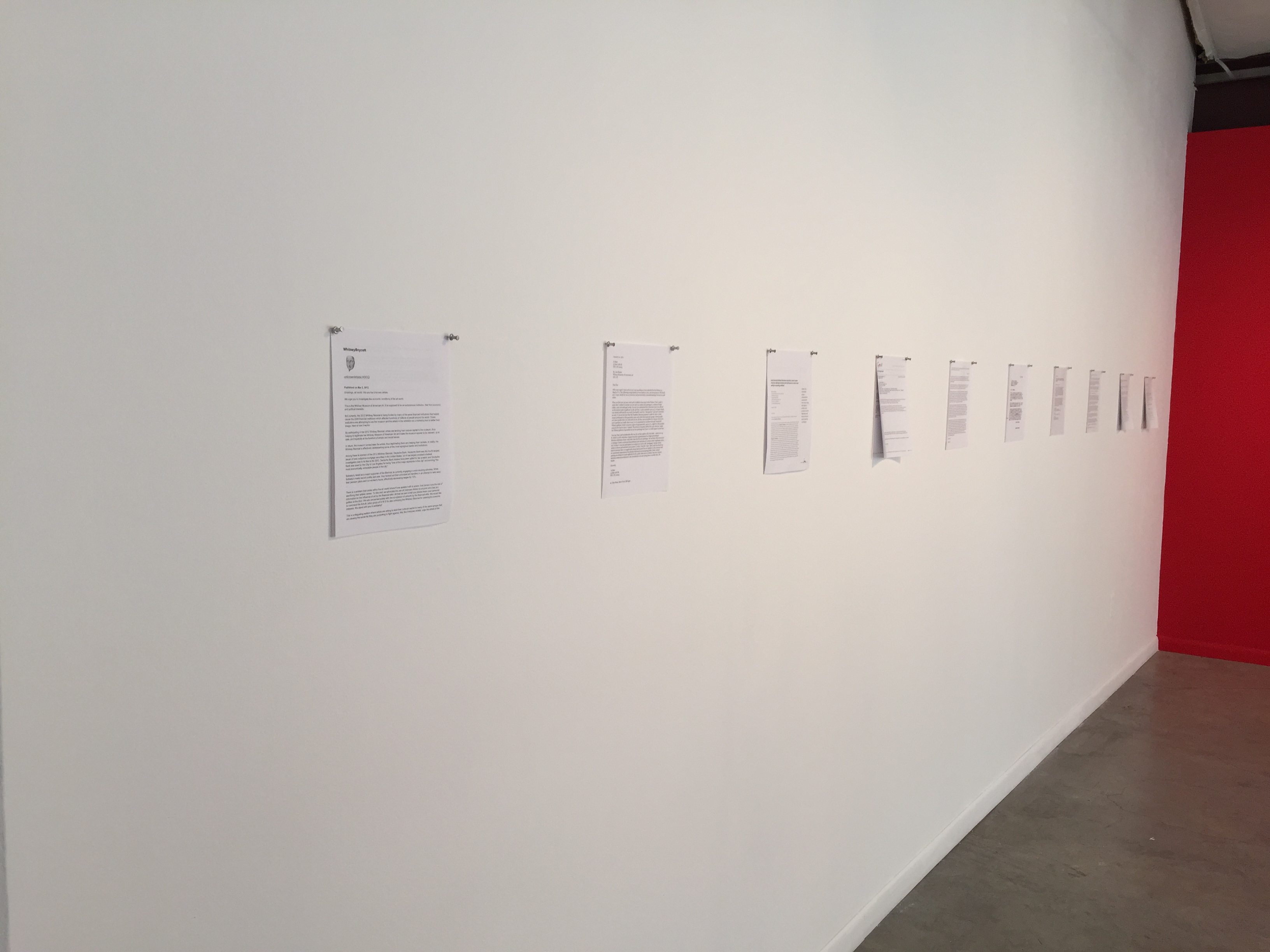 Non-Participation, Installation view, The Art League Houston